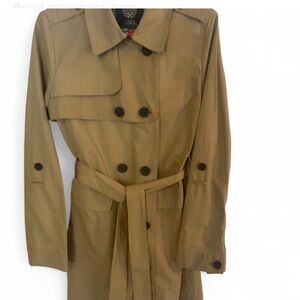 Vince Camuto Camel Double-Breasted Trench Coat